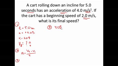 examples of acceleration problems.